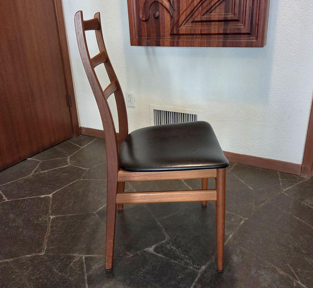 Mid-Century Teak Ladder-Back Chair