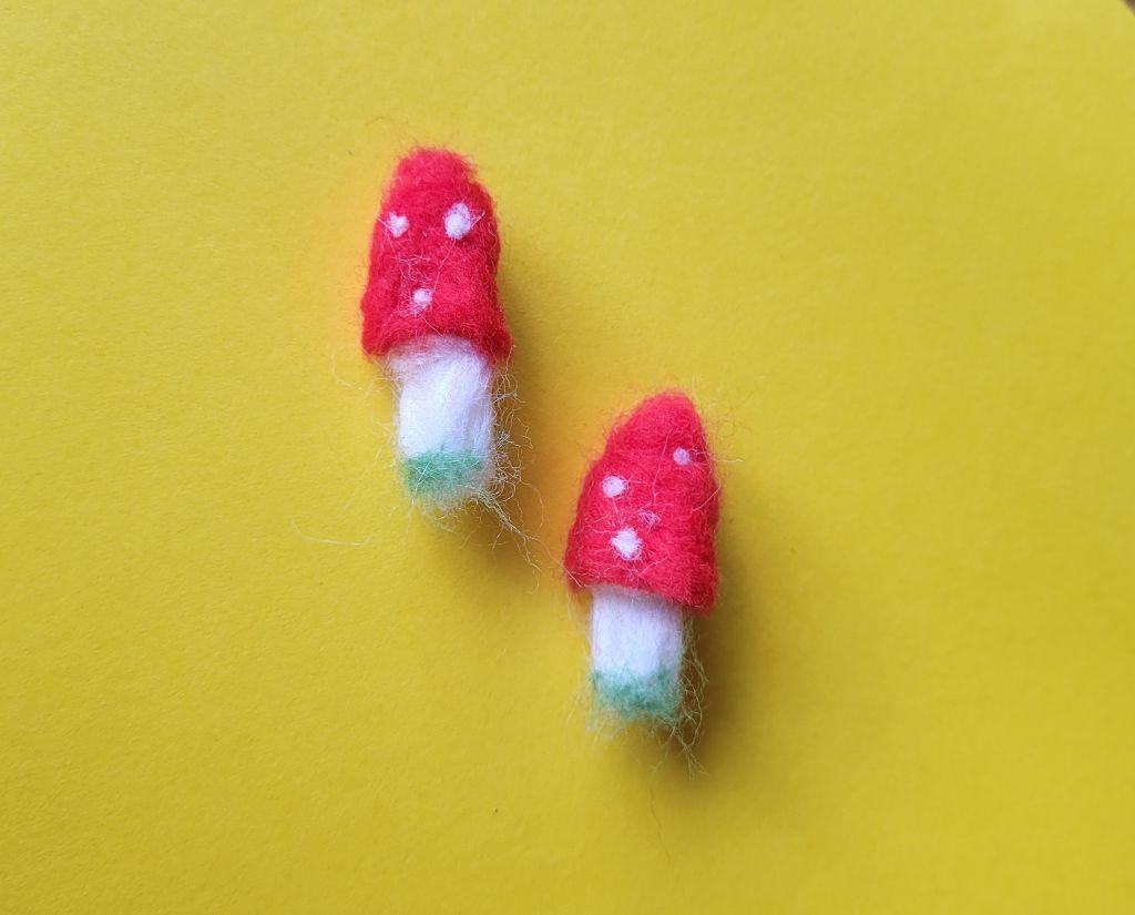 Felted Mushroom Brooch
