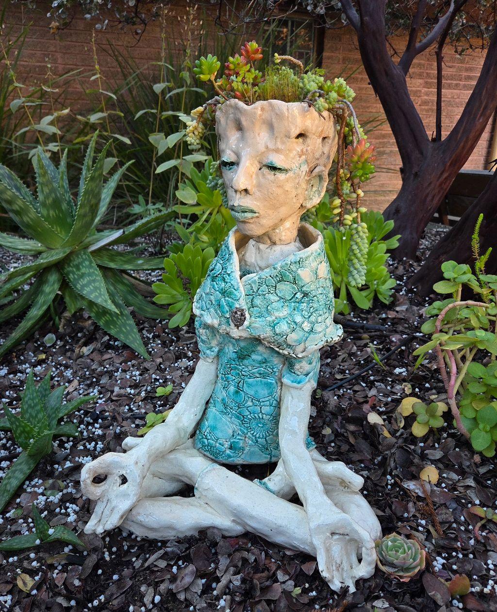 Serene Woman with Living Tresses by Jane Vanderveer