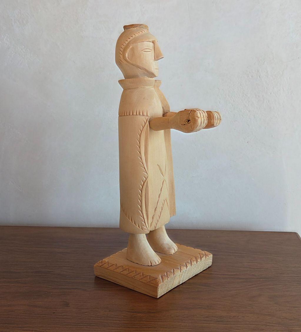 San Pascual, Patron Saint of Kitchens carving by Geo...