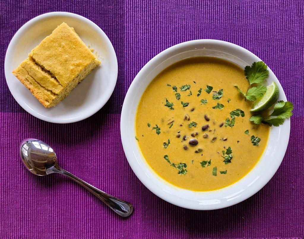 Easy, Delicious Caribbean Black Bean Soup and GF Cor...