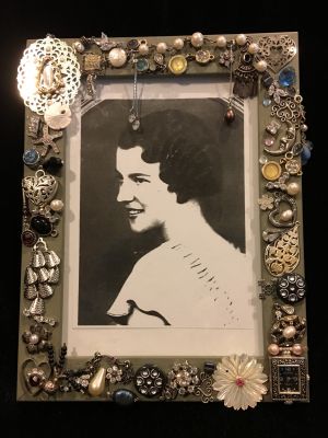 Handmade Bejeweled Picture Frame