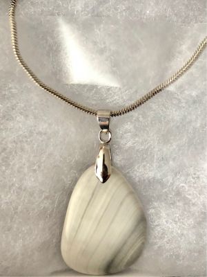 Atlantic Seashell Necklace with Stainless Steel Chain