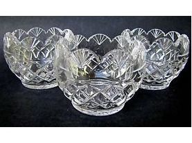 Set of Three Crystal Votives