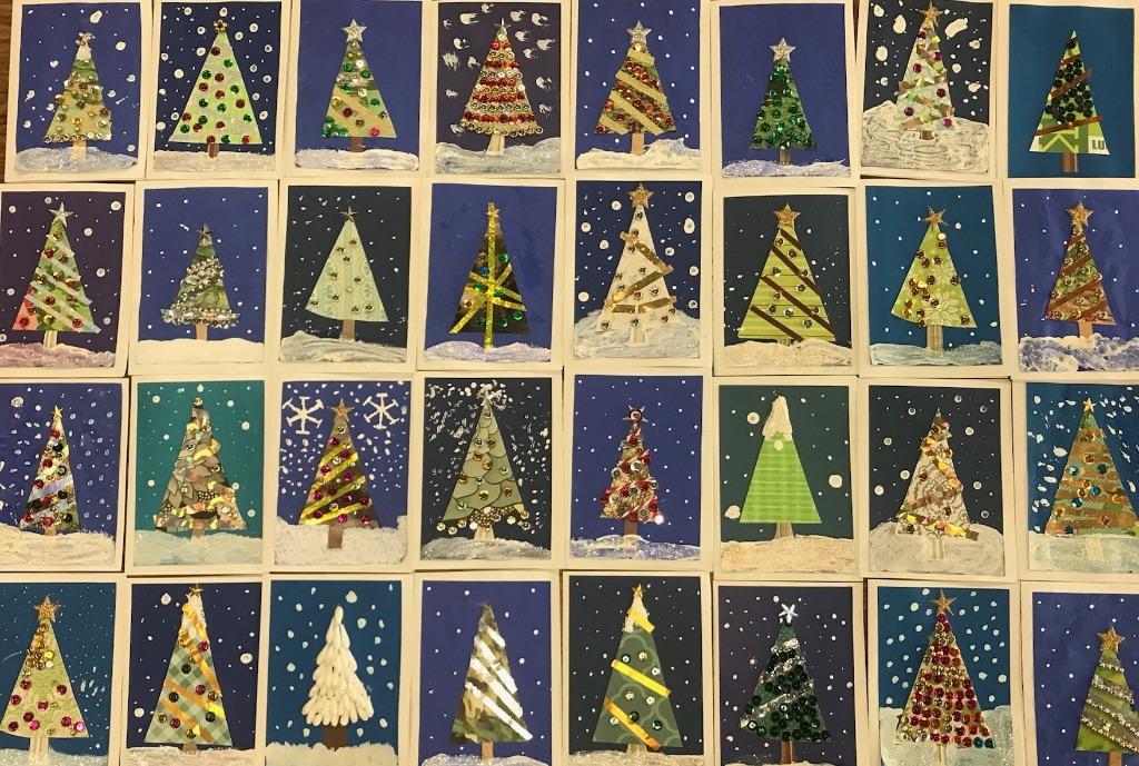 Handmade Christmas Cards with Giant Outdoor Christmas Card