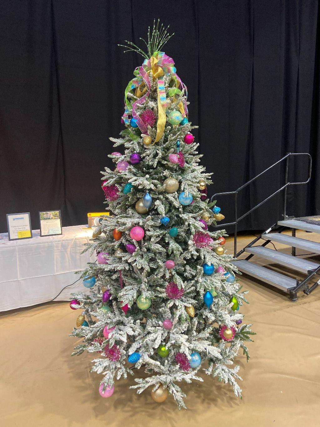 Modern and Hip Flocked Christmas Tree