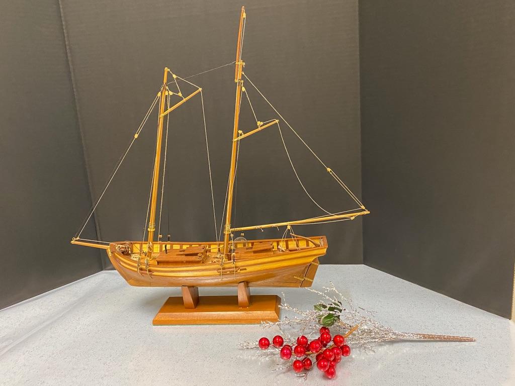 Wooden Schooner Ship Model