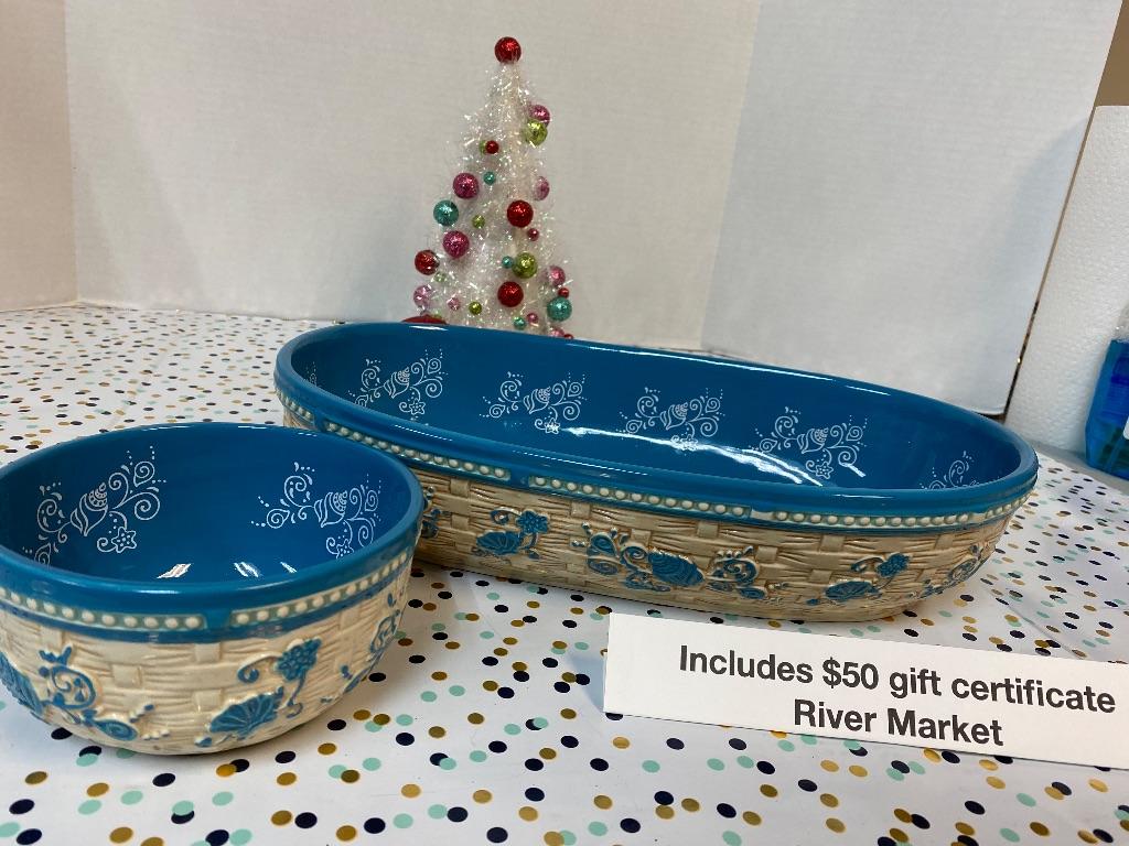 $50  River Market gift certificate + Serving Duo