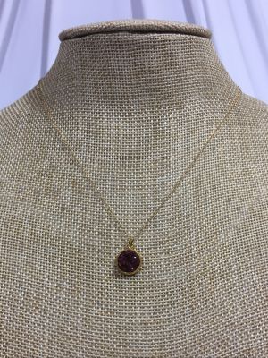 Ashley Nicole Maroon Druzy Necklace