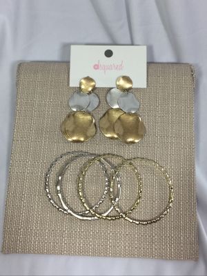 Matching Two Toned Jewelry Set