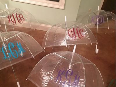 Monogrammed Clear Dome Umbrella