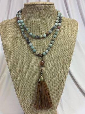 Natural Stone Long Necklace