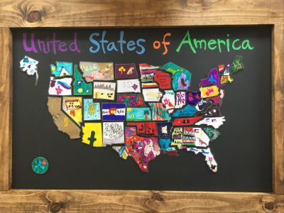 USA Magnetic Chalkboard By Ms. Hicks