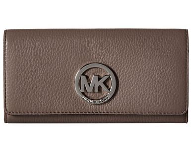 Michael Kors Fulton Leather Carry-All Wallet in Cinder