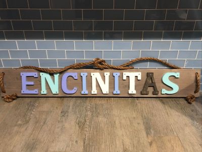 Weathered Wood Encinitas Sign