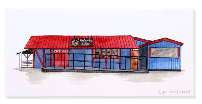 Watercolor of the iconic Ted's Restaurant