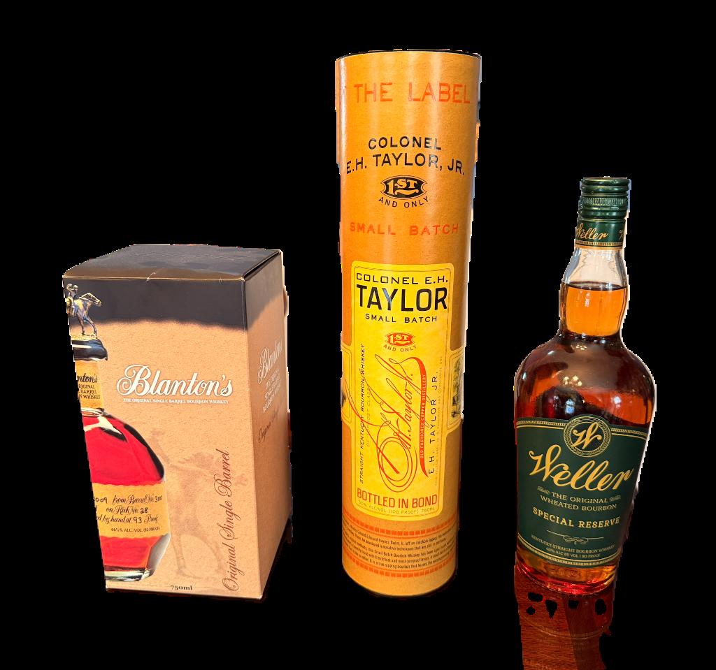 Three Buffalo Trace Bourbons