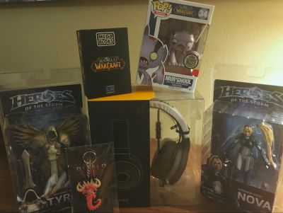 Blizzard Headphones and Items, plus a Backpack & Hat