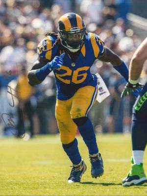 Autographed Mark Barron Photo of the LA Rams